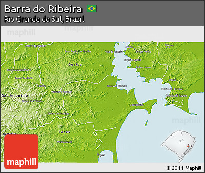 Physical 3D Map of Barra Do Ribeira