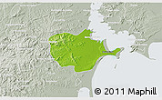 Physical 3D Map of Barra do Ribeira, lighten, semi-desaturated