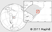 Blank Location Map of Barra do Ribeira, highlighted parent region