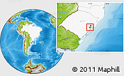 Physical Location Map of Barra do Ribeira, highlighted country