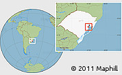 Savanna Style Location Map of Barra do Ribeira, highlighted parent region