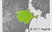 Physical Map of Barra do Ribeira, desaturated