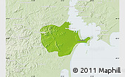 Physical Map of Barra do Ribeira, lighten