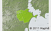 Physical Map of Barra do Ribeira, semi-desaturated
