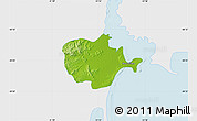 Physical Map of Barra do Ribeira, single color outside