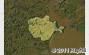 Satellite Map of Barra do Ribeira, darken