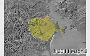 Satellite Map of Barra do Ribeira, desaturated