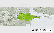 Physical Panoramic Map of Barra do Ribeira, lighten, semi-desaturated