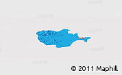 Political Panoramic Map of Barra do Ribeira, cropped outside
