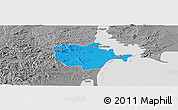 Political Panoramic Map of Barra do Ribeira, desaturated