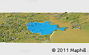 Political Panoramic Map of Barra do Ribeira, satellite outside