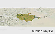 Satellite Panoramic Map of Barra do Ribeira, lighten
