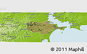 Satellite Panoramic Map of Barra do Ribeira, physical outside