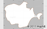 Gray Simple Map of Barra do Ribeira, cropped outside