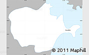 Gray Simple Map of Barra do Ribeira, single color outside