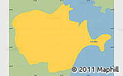 Savanna Style Simple Map of Barra do Ribeira, single color outside