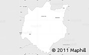 Silver Style Simple Map of Cacapava do Sul