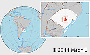 Gray Location Map of Cachoeira do Sul, highlighted parent region