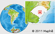 Physical Location Map of Cachoeira do Sul, highlighted parent region