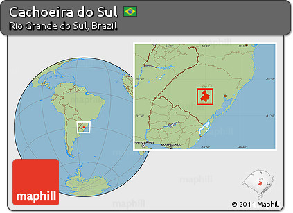 Savanna Style Location Map of Cachoeira Do Sul