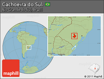 Savanna Style Location Map of Cachoeira Do Sul