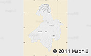 Classic Style Map of Cachoeira do Sul, single color outside