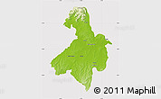 Physical Map of Cachoeira do Sul, cropped outside