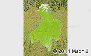 Physical Map of Cachoeira do Sul, satellite outside