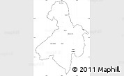 Blank Simple Map of Cachoeira do Sul, cropped outside