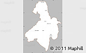 Gray Simple Map of Cachoeira do Sul, cropped outside