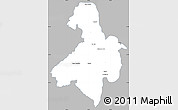 Gray Simple Map of Cachoeira do Sul, single color outside