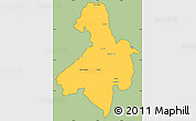 Savanna Style Simple Map of Cachoeira do Sul, cropped outside