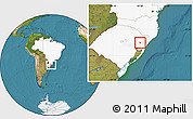 Satellite Location Map of Canela, highlighted country