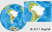 Physical Location Map of Condor, highlighted country, highlighted parent region, within the entire country