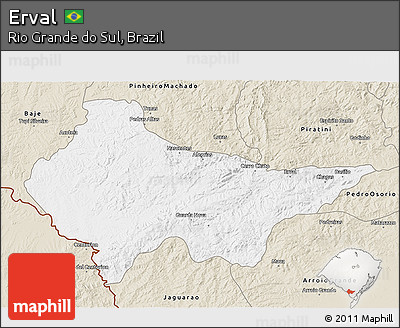 Classic Style 3D Map of Erval