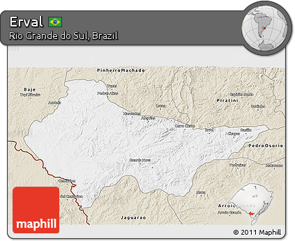 Classic Style 3D Map of Erval
