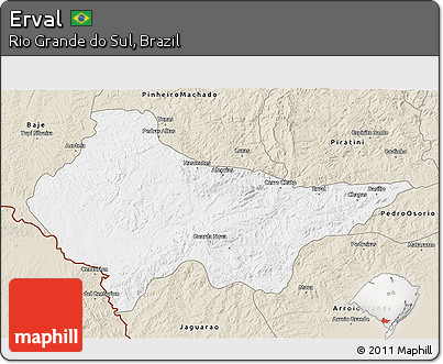 Classic Style 3D Map of Erval