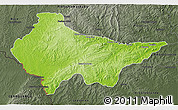 Physical 3D Map of Erval, darken, semi-desaturated