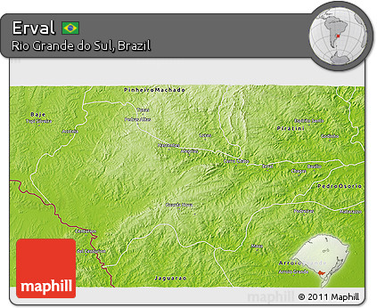 Physical 3D Map of Erval