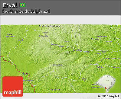 Physical 3D Map of Erval