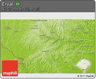Physical 3D Map of Erval