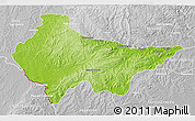 Physical 3D Map of Erval, lighten, desaturated