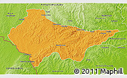 Political 3D Map of Erval, physical outside