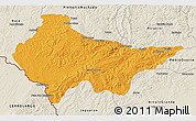Political 3D Map of Erval, shaded relief outside
