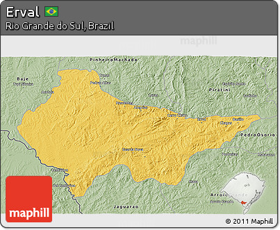 Savanna Style 3D Map of Erval