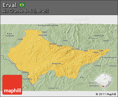 Savanna Style 3D Map of Erval