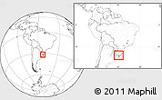 Blank Location Map of Erval, within the entire country