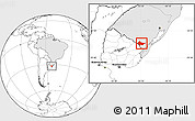 Blank Location Map of Erval, highlighted country