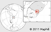 Blank Location Map of Erval, highlighted parent region