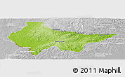 Physical Panoramic Map of Erval, lighten, desaturated